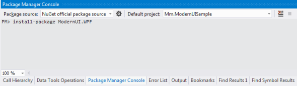 Package Manager Console